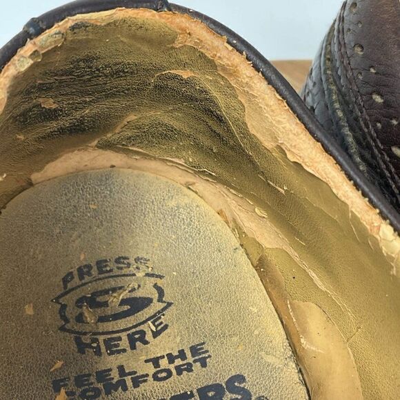 VTG Skechers Brown Leather Oxford Wingtip Brogue Dress Shoes Mens Sz 8 *SEE PICS - Picture 10 of 12